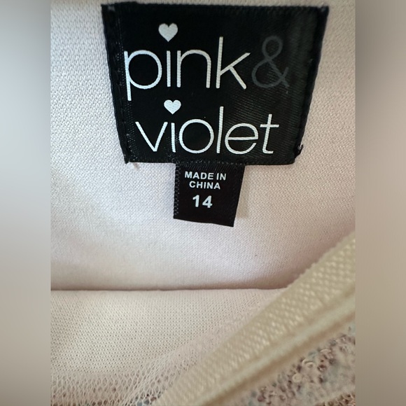 Pink & Violet Girls Multi Color Dress - Picture 2 of 2